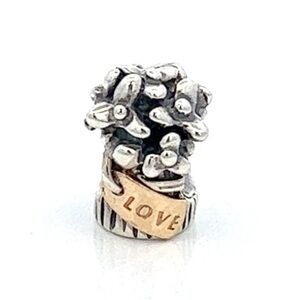 Pandora bouquet of flowers charm